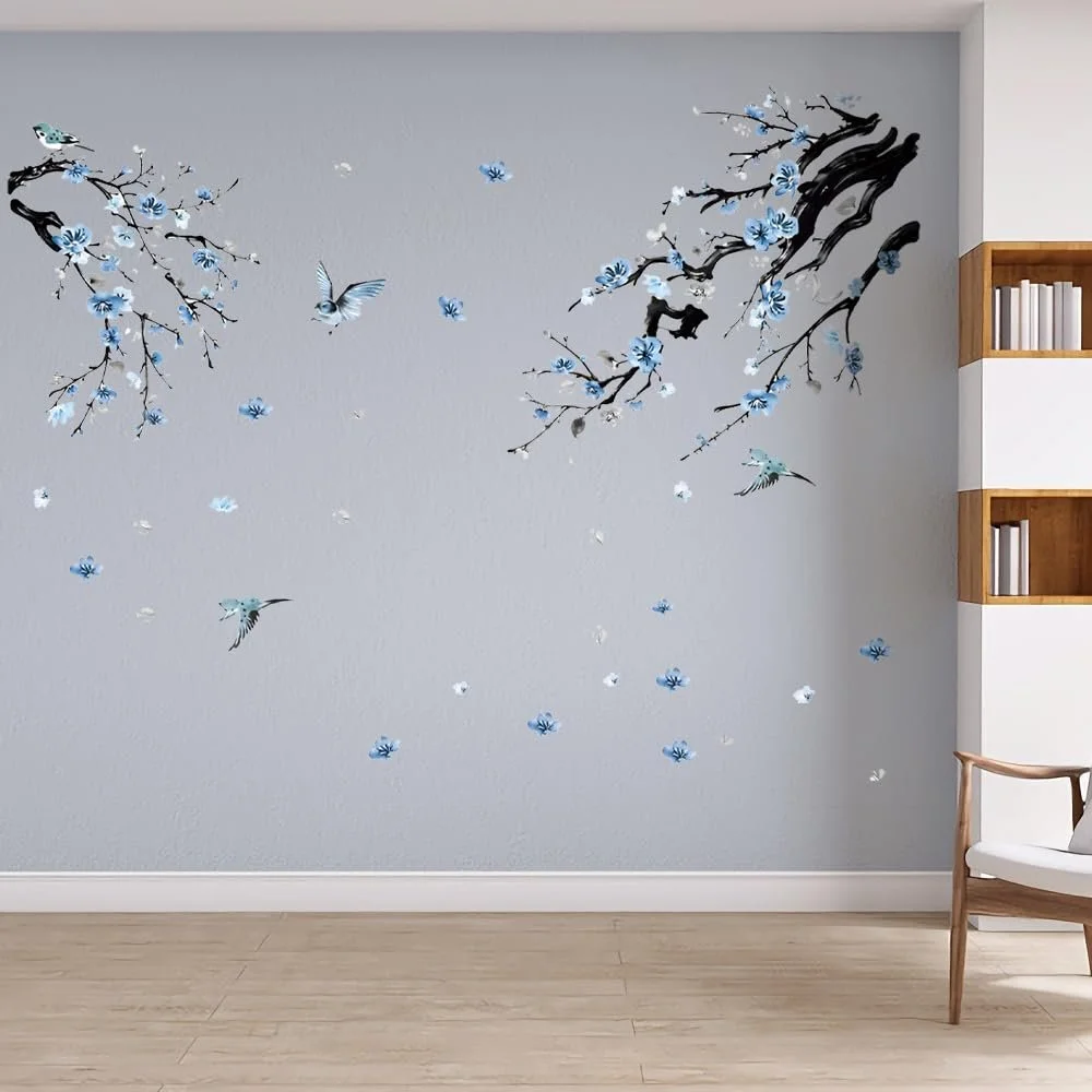 Наклейка на стіну milaosk Flowers Синій, фото №6