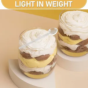 Ложки Скляні UPKOCH Набір 5 штук 13 см Довгі Прозорі synthetic.ua - Фото 1