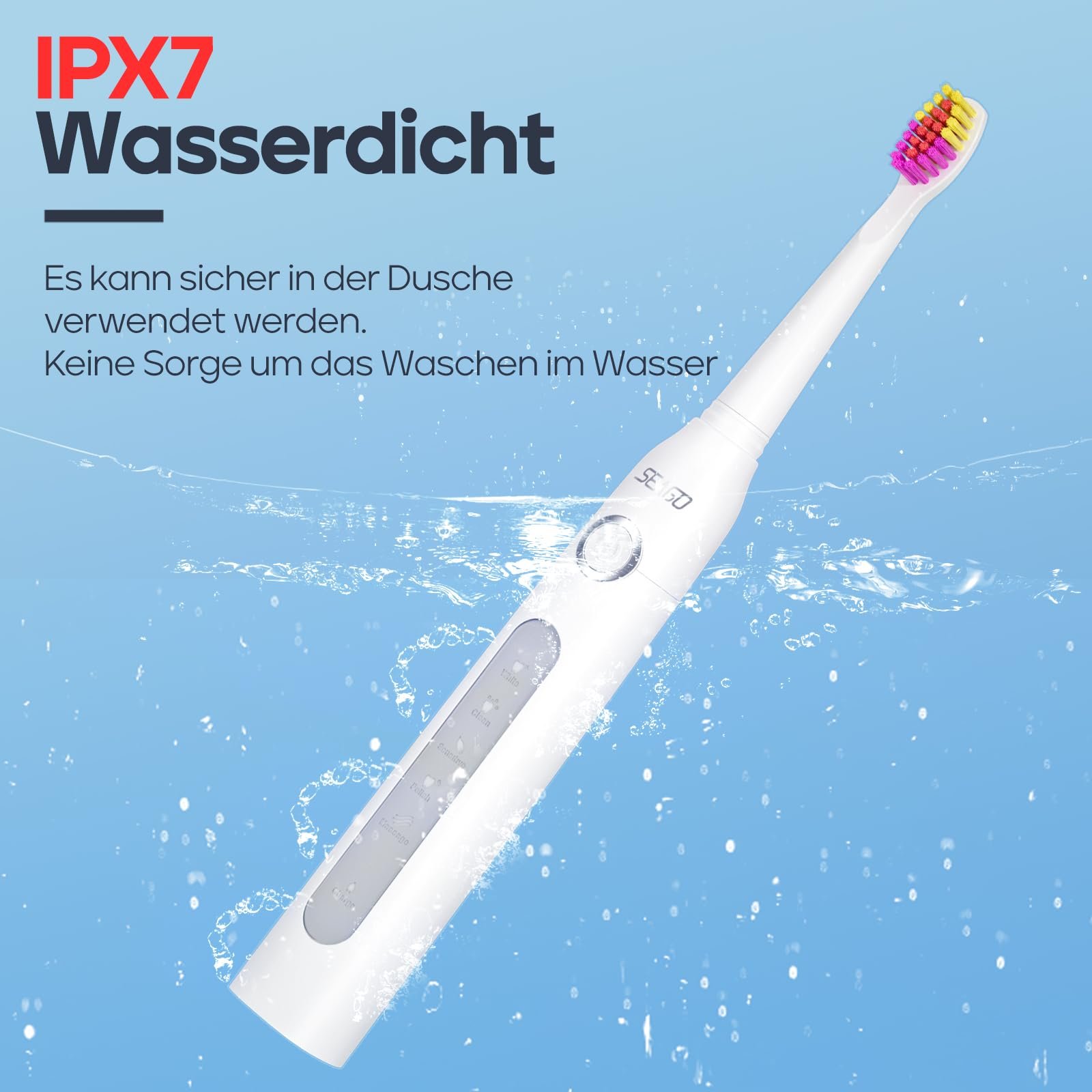 Електрична зубна щітка Seago SG507 Sonic Біла, фото №5