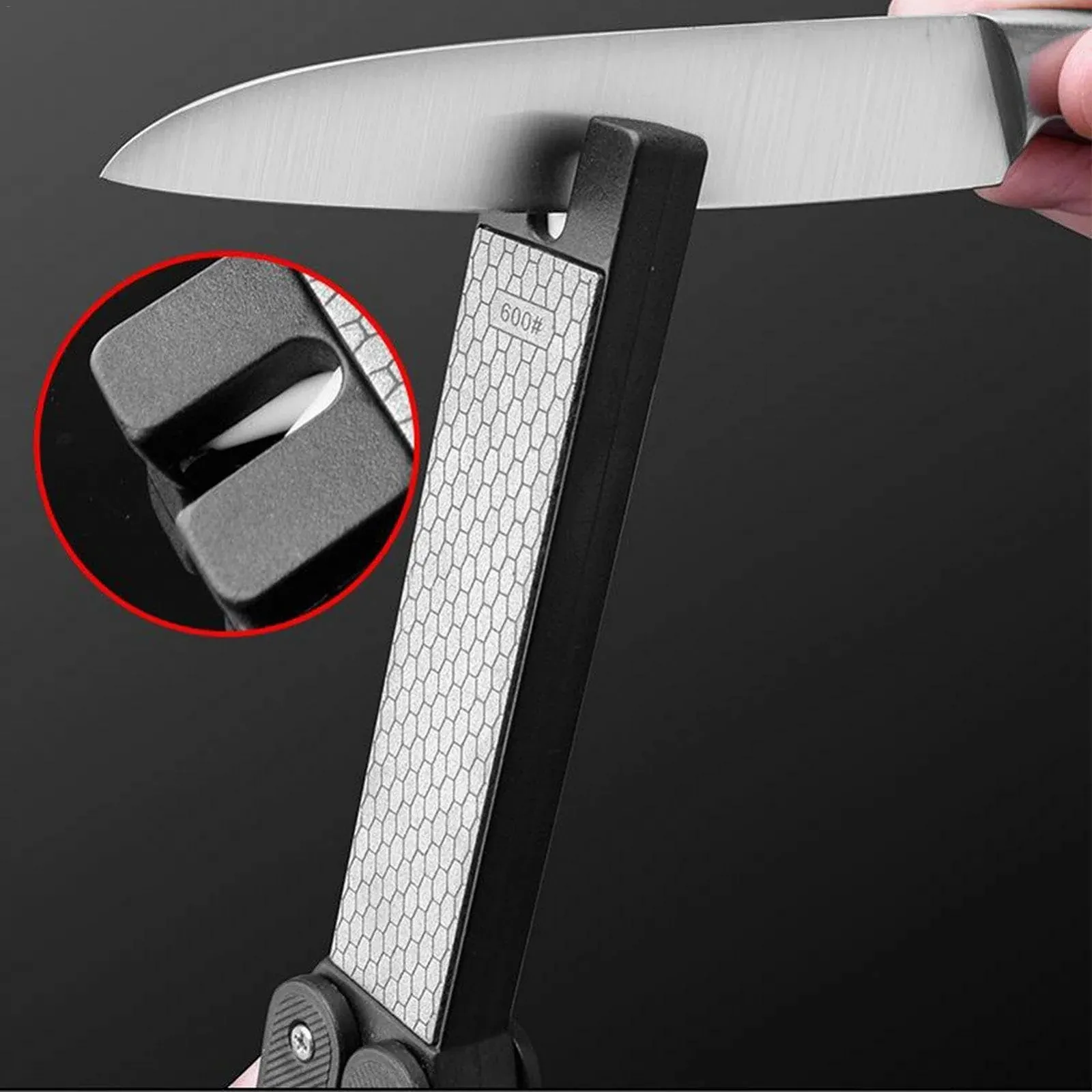 Точило двостороння складана Diafold алмазна 400/600 грит напилок для заточування ножів, фото №6