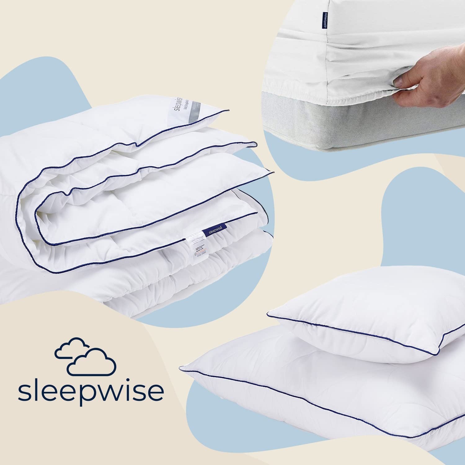 Постільна білизна sleepwise Зима, комплект з 2 предметів, 135 x 200 см, сірий/білий, фото №6