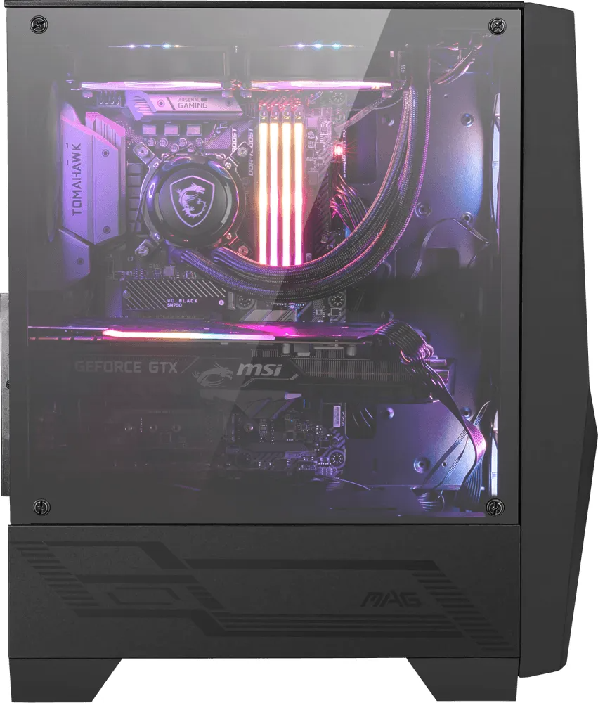 Корпус MSI MAG Forge 100R / без БЖ /Mid Tower / ARGB / Tempered Glass /  USB 3.2 / 3x120mm Fans / Чорний, фото №7