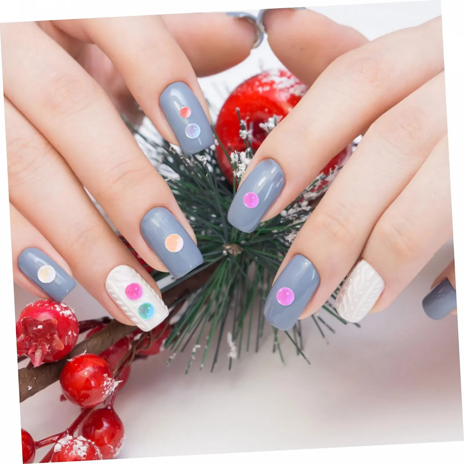 Жемчуг для ногтей Ipetboom Стеклянные Разноцветные, для творческого дизайна ногтей, с практичным контейнером для хранения, фото №5