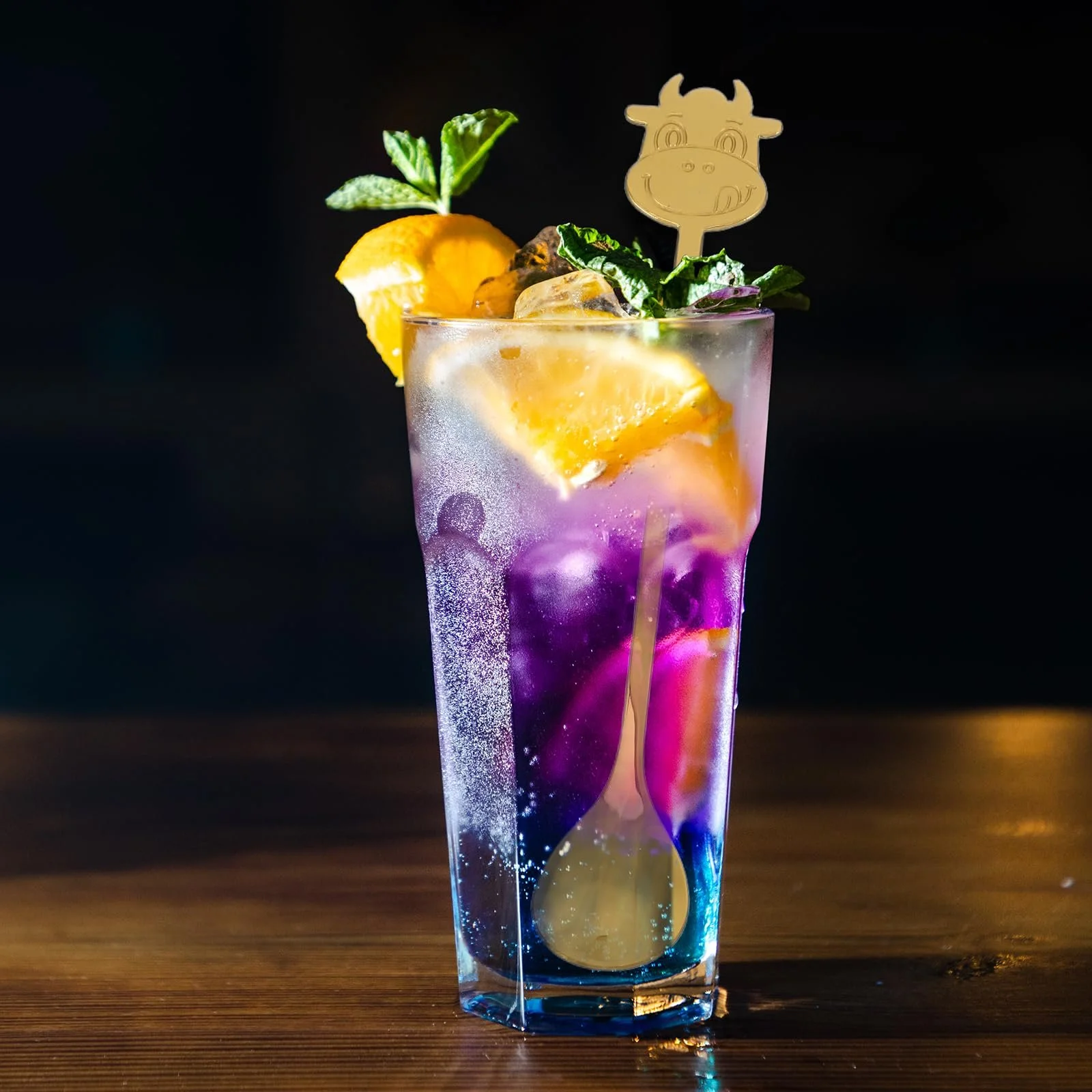 Набор ложек с мультяшной коровкой 10 шт, нержавеющая сталь, фото №6