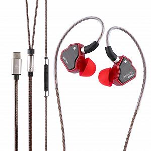 Навушники LINSOUL 7Hz Salnotes Zero HiFi 10 мм Динамічний Драйвер Вставні IEM Металева Композитна Мембрана Знімний 2-Pin OFC Кабель Червоний З Мікрофоном Type C - Фото 1