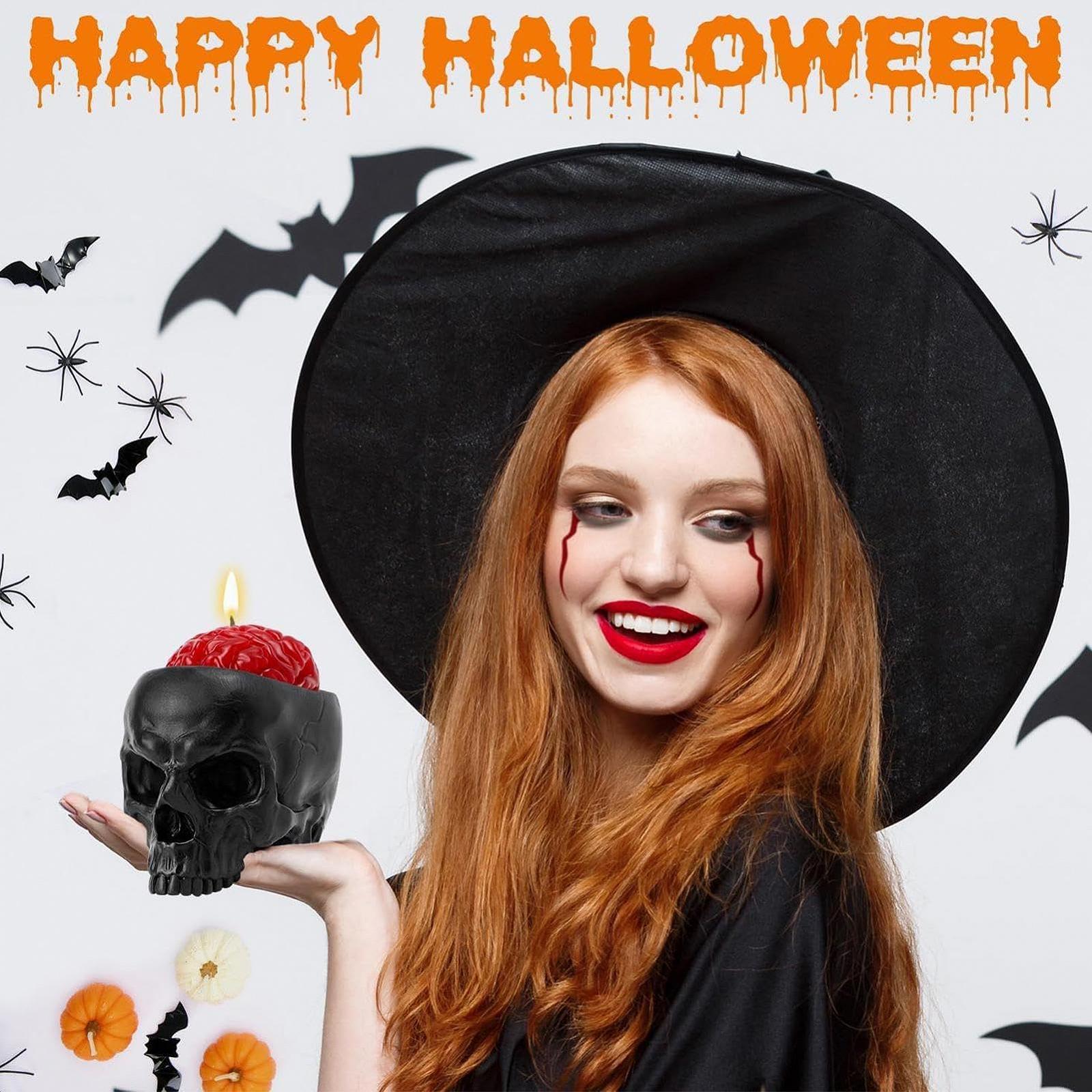 Тримач для свічок Resin Skull Halloween Skeleton, фото №3