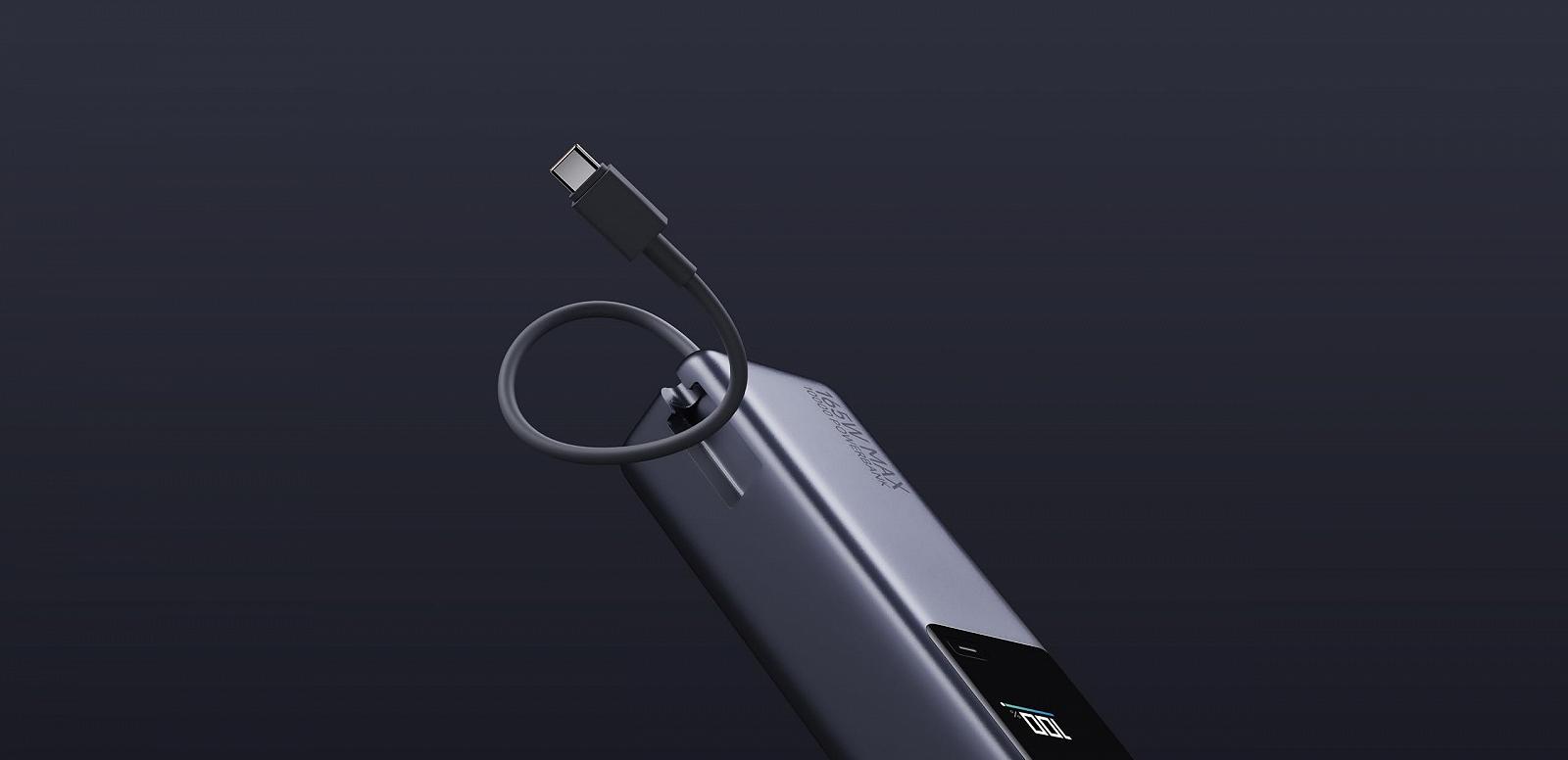 Повербанк Xiaomi 165W 10000 mAh со встроенным кабелем USB-C, фото №6