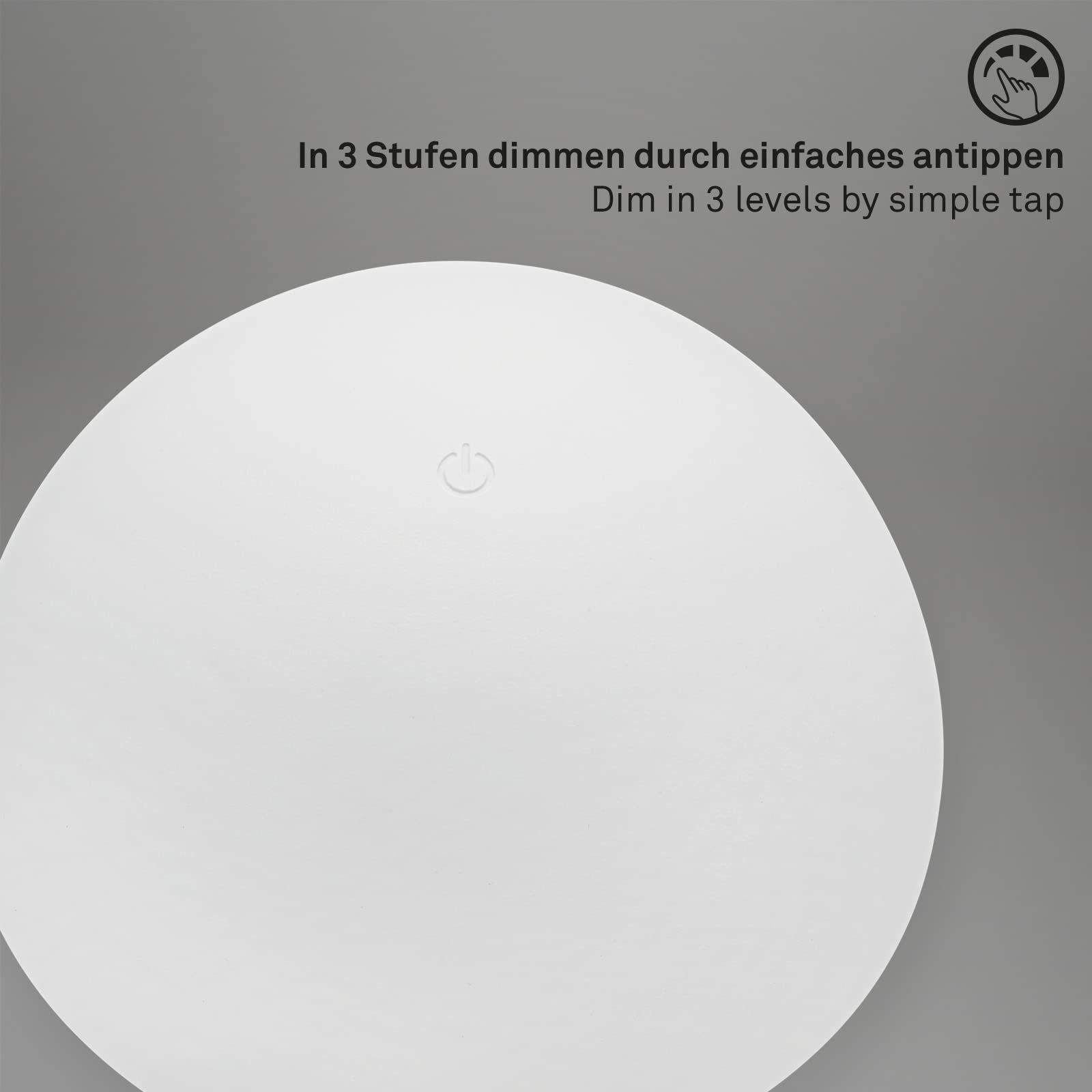 Настольная лампа BRILONER LED Wireless Touch Dimmable 28 x 16 cm Белая, фото №6