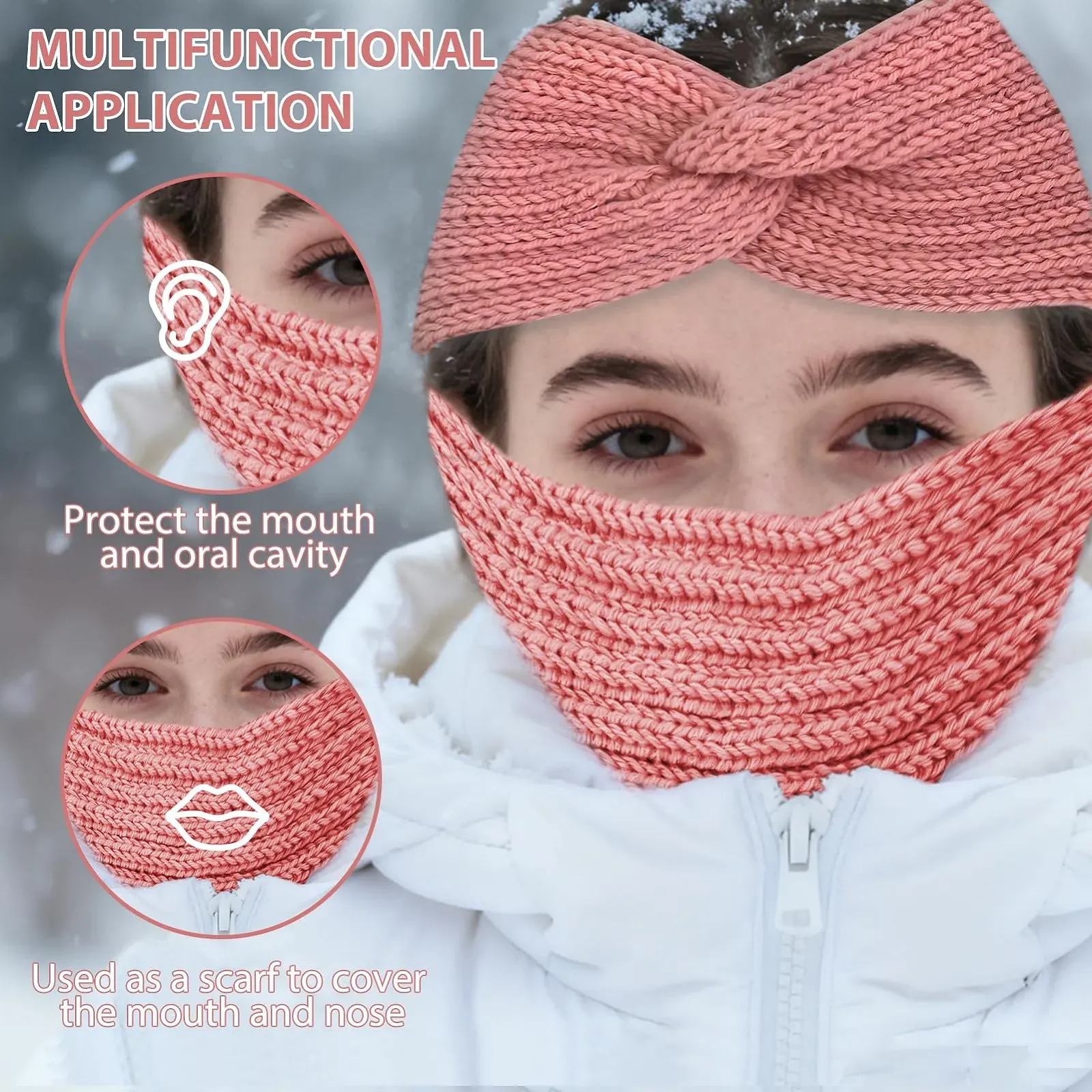 Повязка на голову Вязаная, фото №5