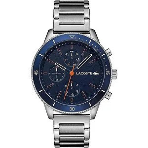 Мужские часы кварцевые Lacoste 2010995 с многофункциональным циферблатом и ремешком из нержавеющей стали - Фото 1
