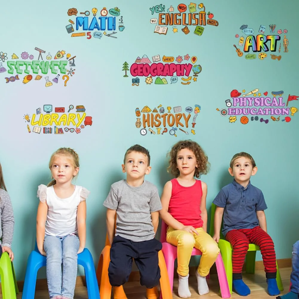 Наклейка на стіну SUPERDANT Навчальні предмети плакат для класу знімна 96 x 30 см, фото №4