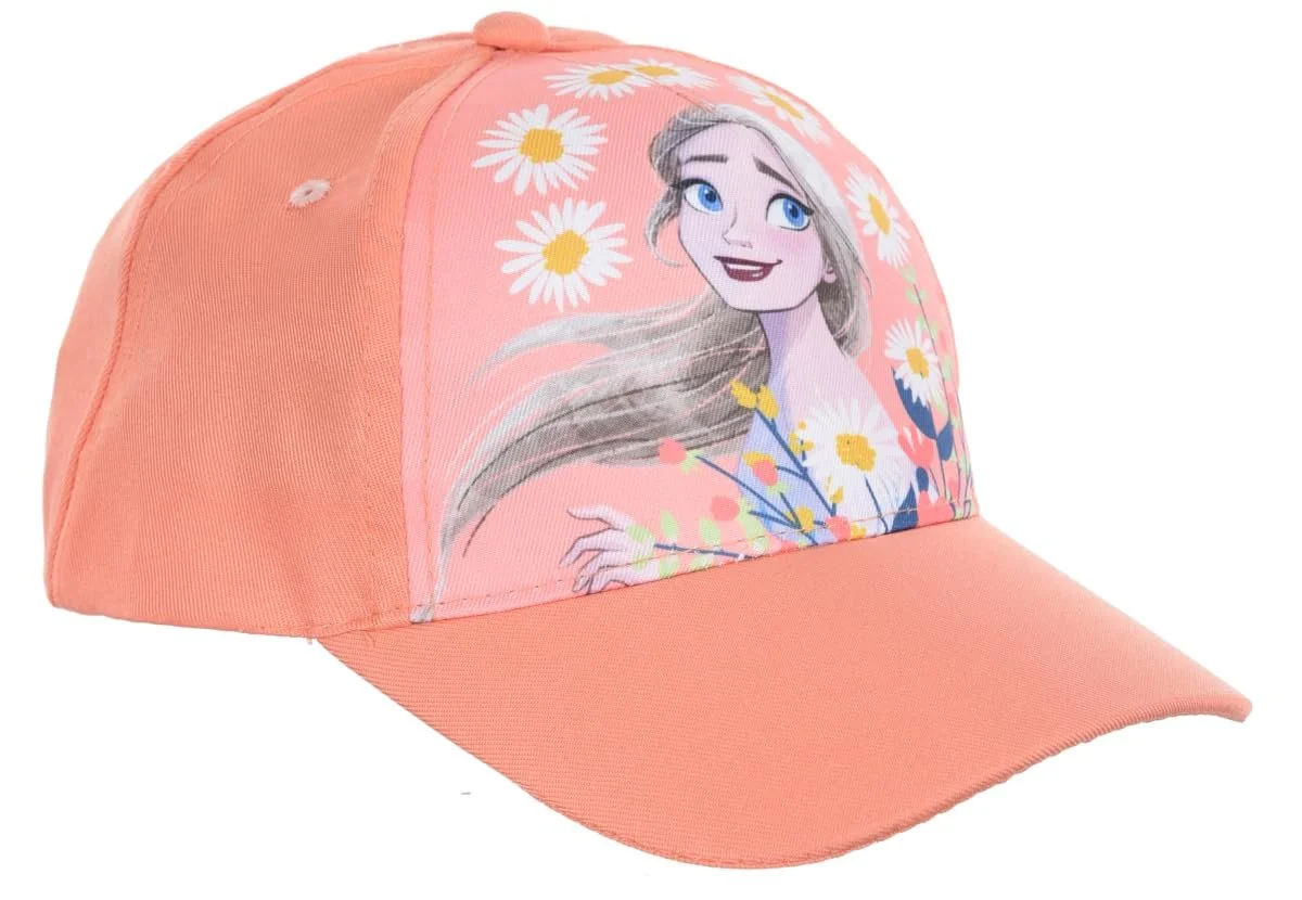 Дитяча шапка Крижане серце для дівчаток Elsa Frozen Синьо-помаранчева (3-9 років), фото №1