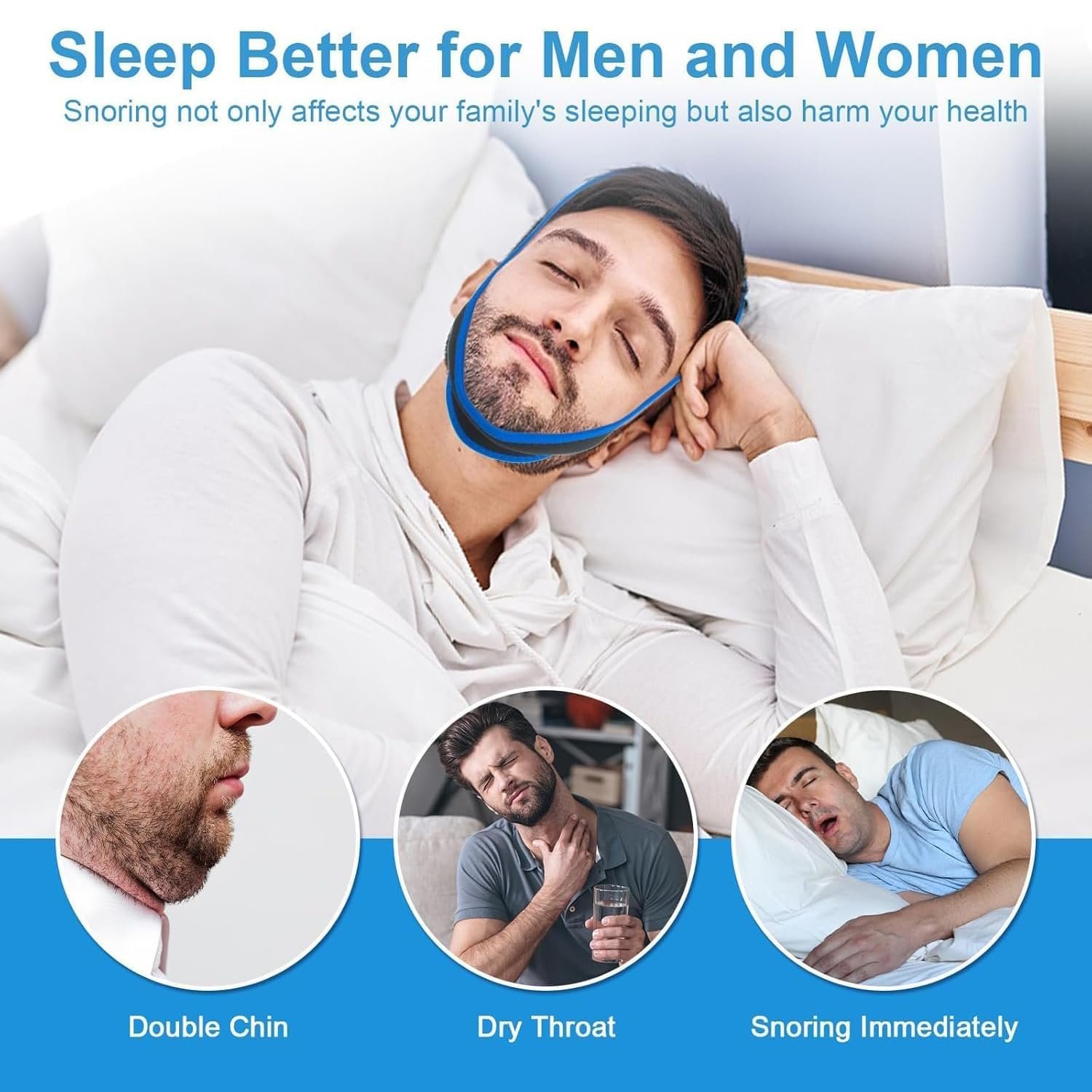 Ремешок для подбородка против храпа для пользователей, фото №4