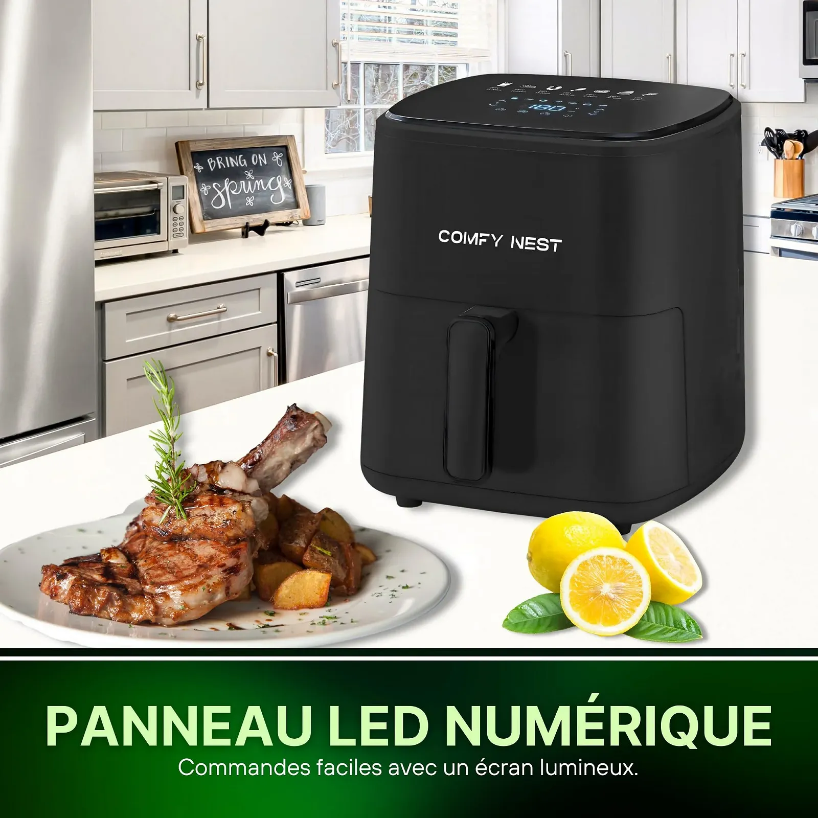 Мультипіч Comfy Nest CN-06191 5L 1400W цифровий екран 10 програм 80-200°C чорна, фото №6 Мультипіч Comfy Nest CN-06191 5L 1400W цифровий екран 10 програм 80-200°C чорна, фото №6