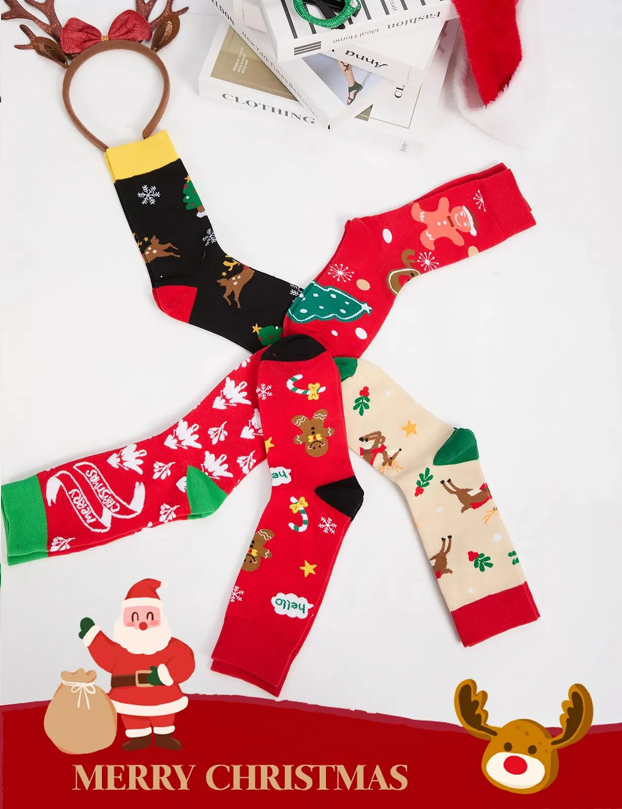 Шкарпетки Жіночі Різдвяні Теплі Зимові, фото №7