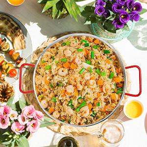 Пательня Професійна Нержавіюча сталь Корея Для смаження курки, рису Кухонні інструменти Маленькі каструлі для пасти Індукційні варильні поверхні synthetic.ua - Фото 1