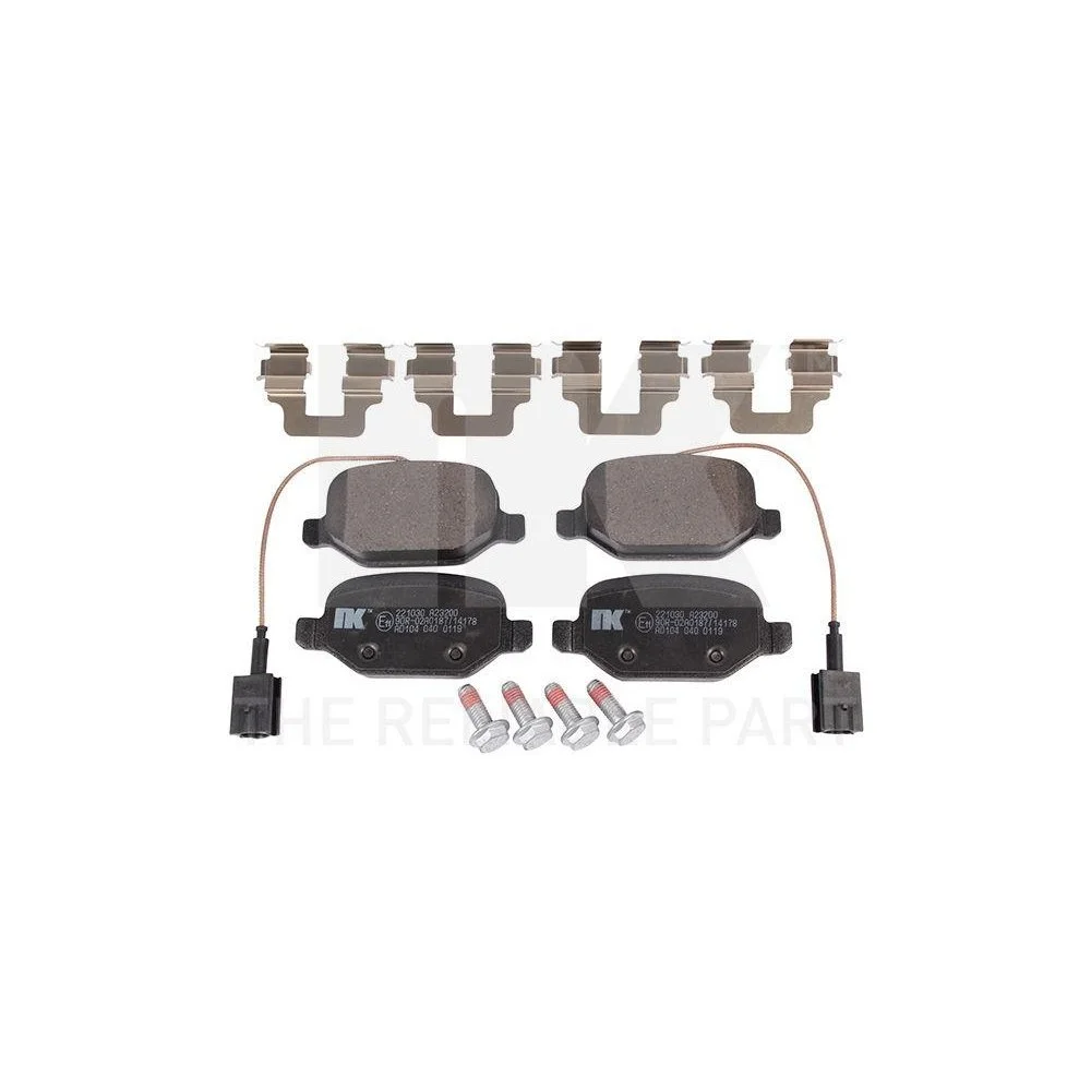 Комплект гальмівних колодок, дискове гальмо NK 221030 для ALFA ROMEO задня вісь, фото №1