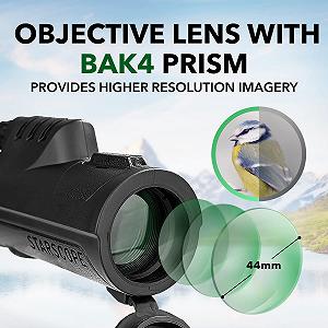 Монокуляр Starscope G3 Essential Bundle 10x42 Телескоп для мисливства і спостереження за птахами з триногою, сумкою, ремінцем і тканиною synthetic.ua - Фото 1