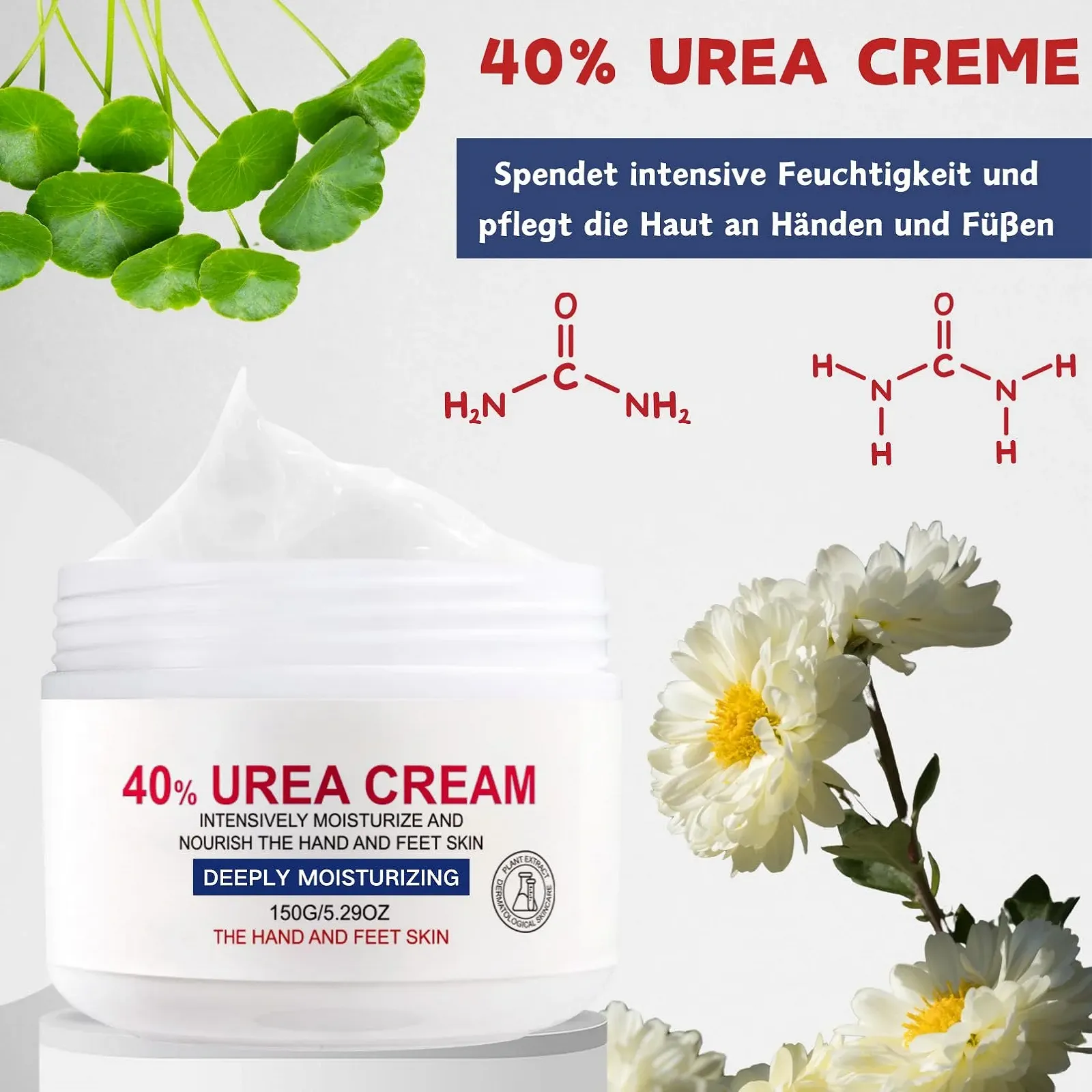 Крем для ног Urea 40% против мозолей и трещин интенсивно увлажняющий 150 г, фото №2