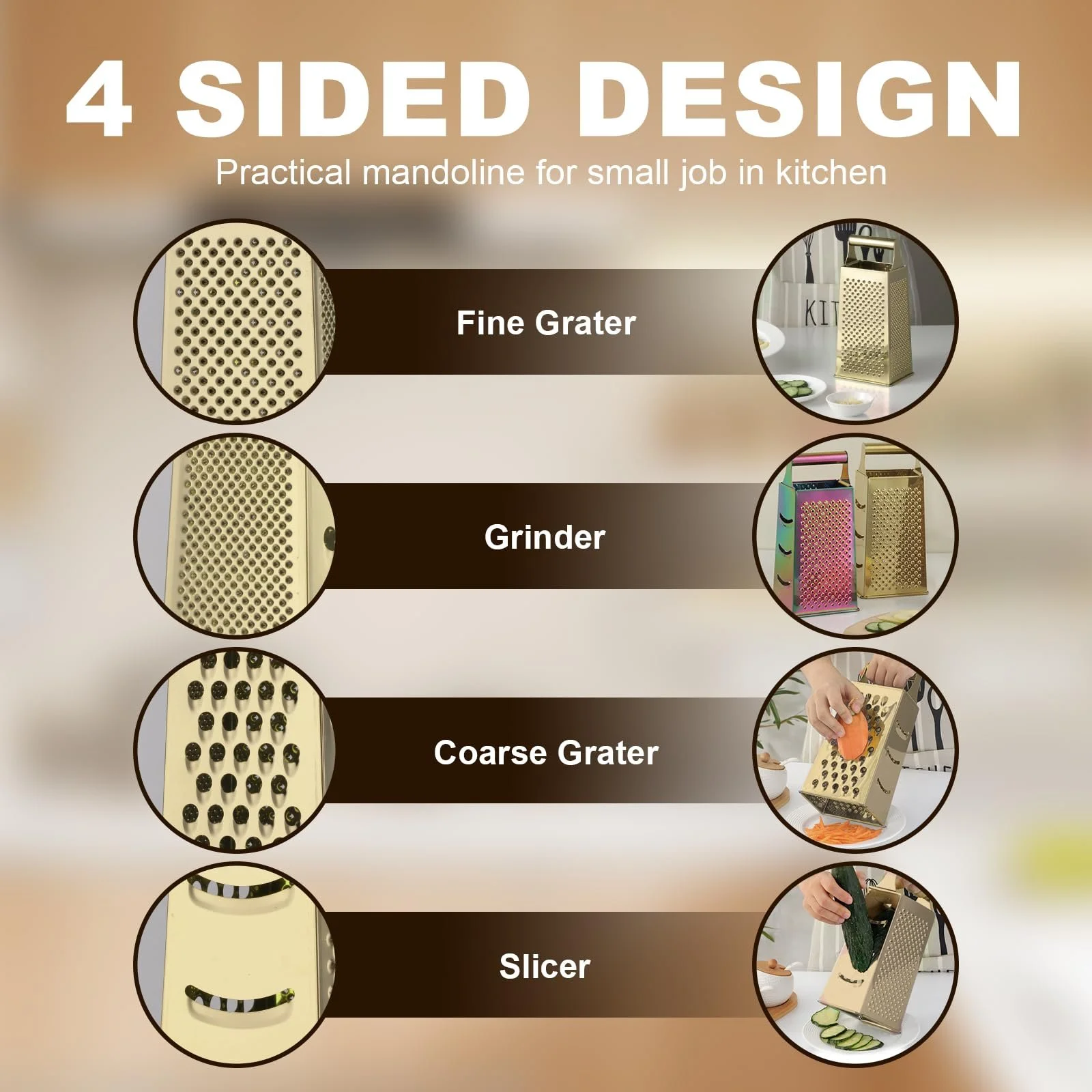 Терка YDware Квадратна терка з нержавіючої сталі, фото №4 Терка YDware Квадратна терка з нержавіючої сталі, фото №4