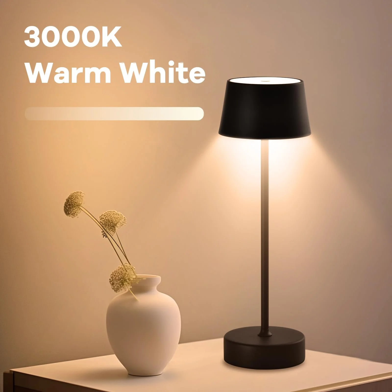 Настільна лампа LQWELL KT11332-1B Touch Type C USB Black, фото №2