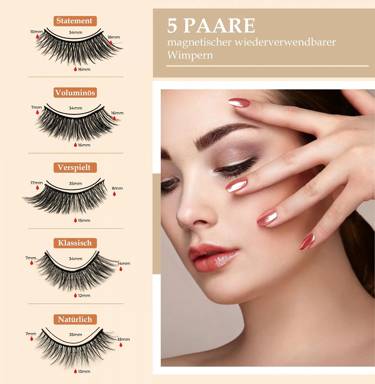 Магнитные ресницы HYPNOTIC EYES с подводкой, фото №3