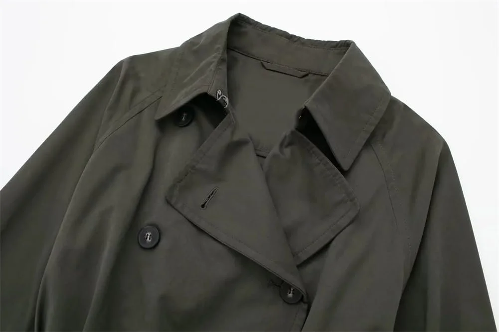 Тренч Adhdyuud Женский Длинный Однотонный, фото №3 Тренч Adhdyuud Женский Длинный Однотонный, фото №3