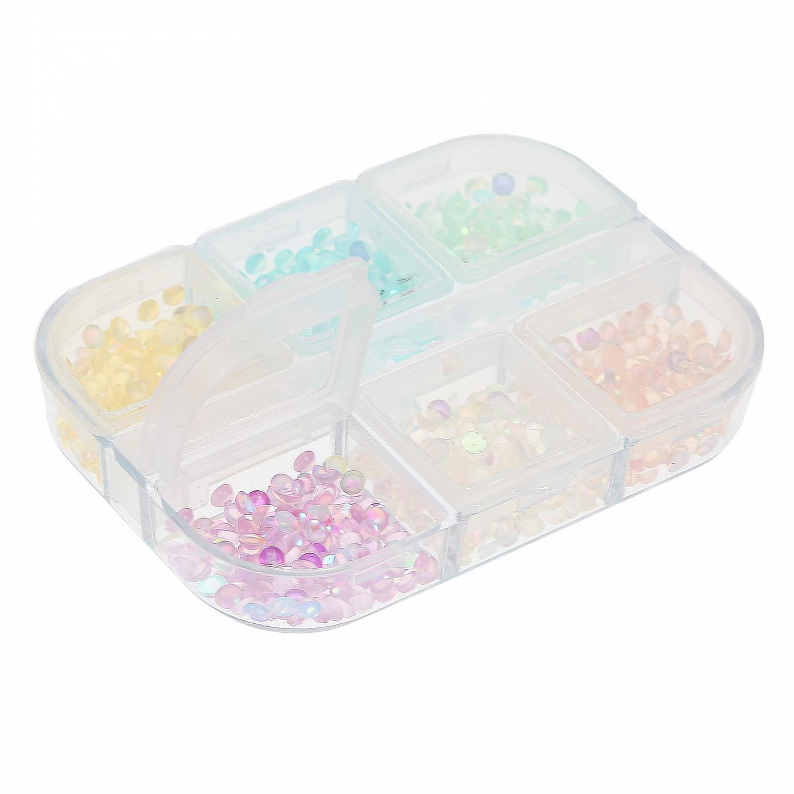 1 коробка аксессуаров для ногтей, украшения для маникюра, декор для DIY, украшения для ногтей для девочек, камни для ногтей, украшения для ногтей, подвески для ногтей, украшения для ногтей своими руками, смола, разноцветные, фото №1