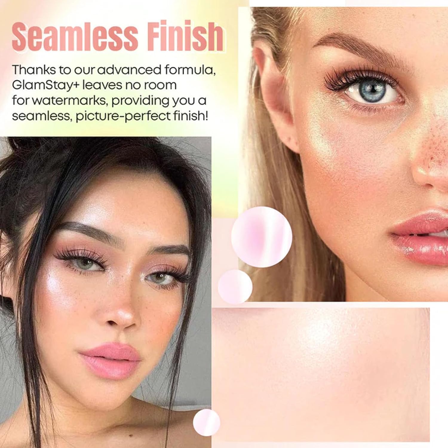 Спрей Glamstay+ для фіксації макіяжу на обличчі Зволожуючий Контроль олійності Ультралегкий Матовий Спрей для макіяжу Довготривалість Зволоження Шкіри Полегшення сухості і стягнутості шкіри (3 штуки), фото №4