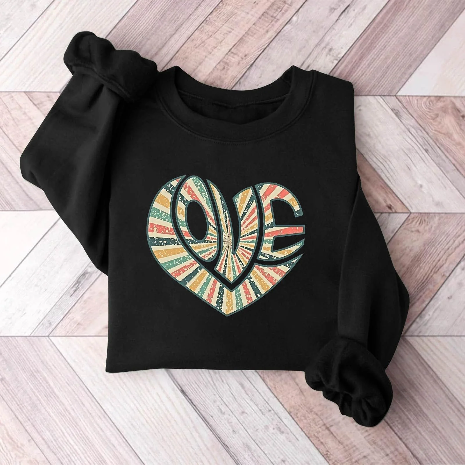 Женская флисовая куртка-свитшот tsaChick с принтом ко Дню святого Валентина, с длинными рукавами и круглым вырезом, женский флисовый джемпер, осенний женский кардиган, фото №2