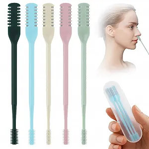 Тример для носового волосся Подвійний Ніж Портативний Ручний 360° Обертальний (набір з 5 кольорів) - Фото 1