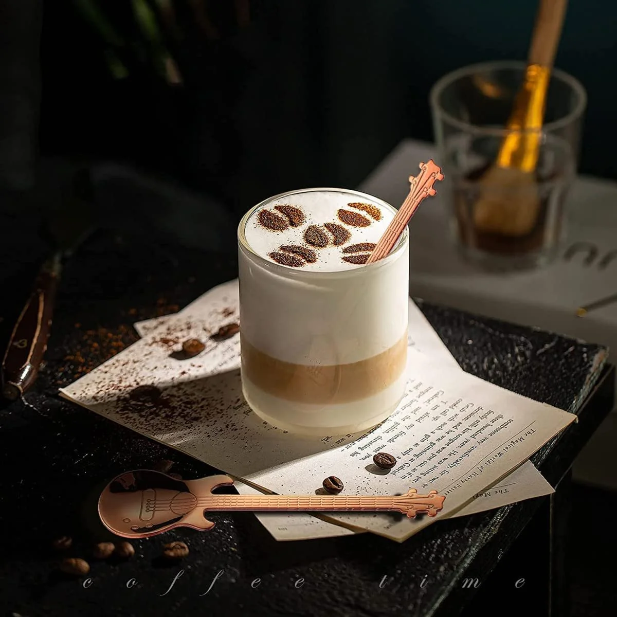 Набір з 2 гітарних ложок для кави, фото №7