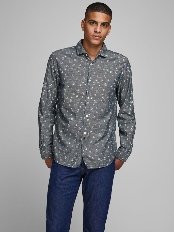 Рубашка Jack&Jones Blazer 12170683 Серая L, фото №1