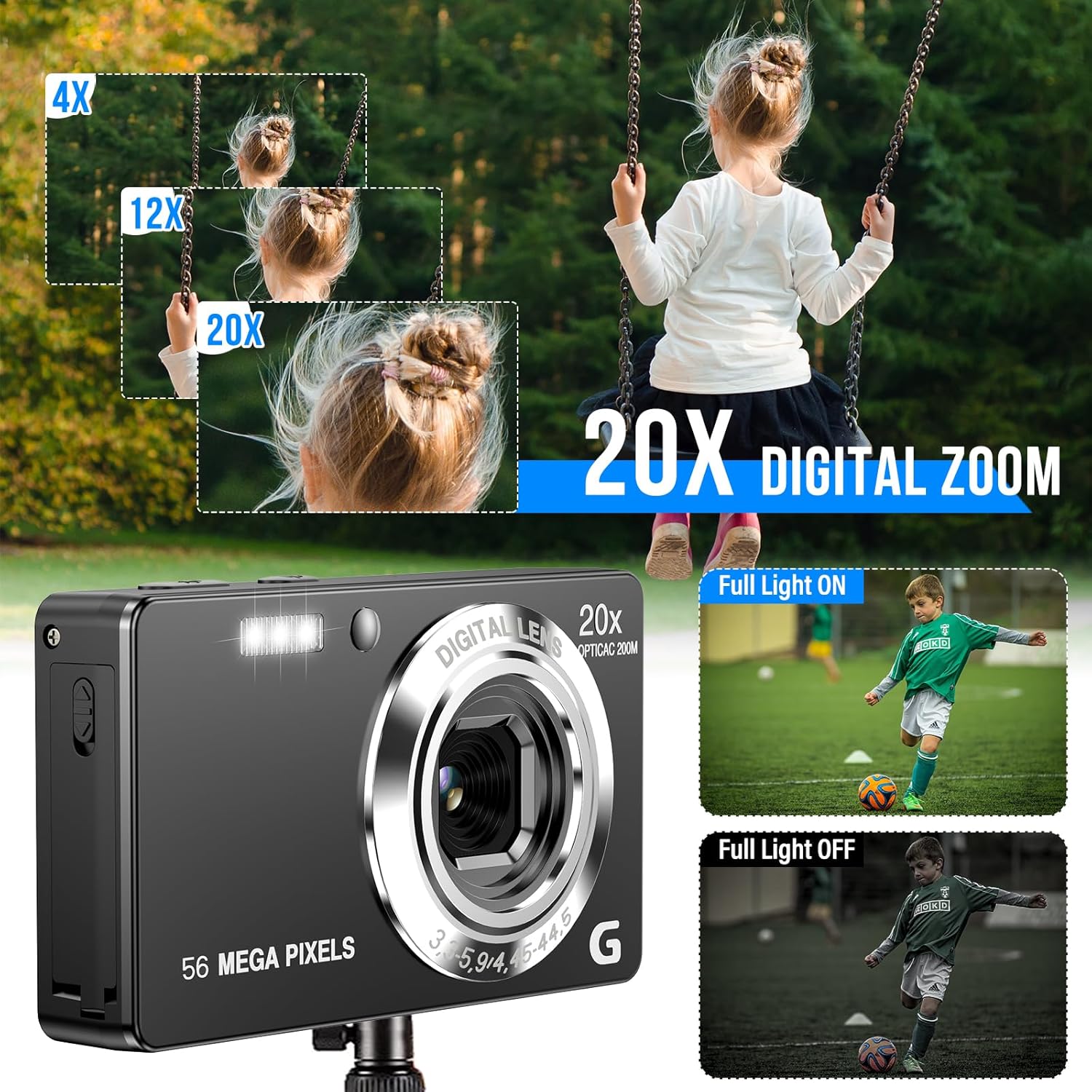 Фотоаппарат Fayibuy F5 56Мп / 4K / 20Х зум / Черный, фото №4