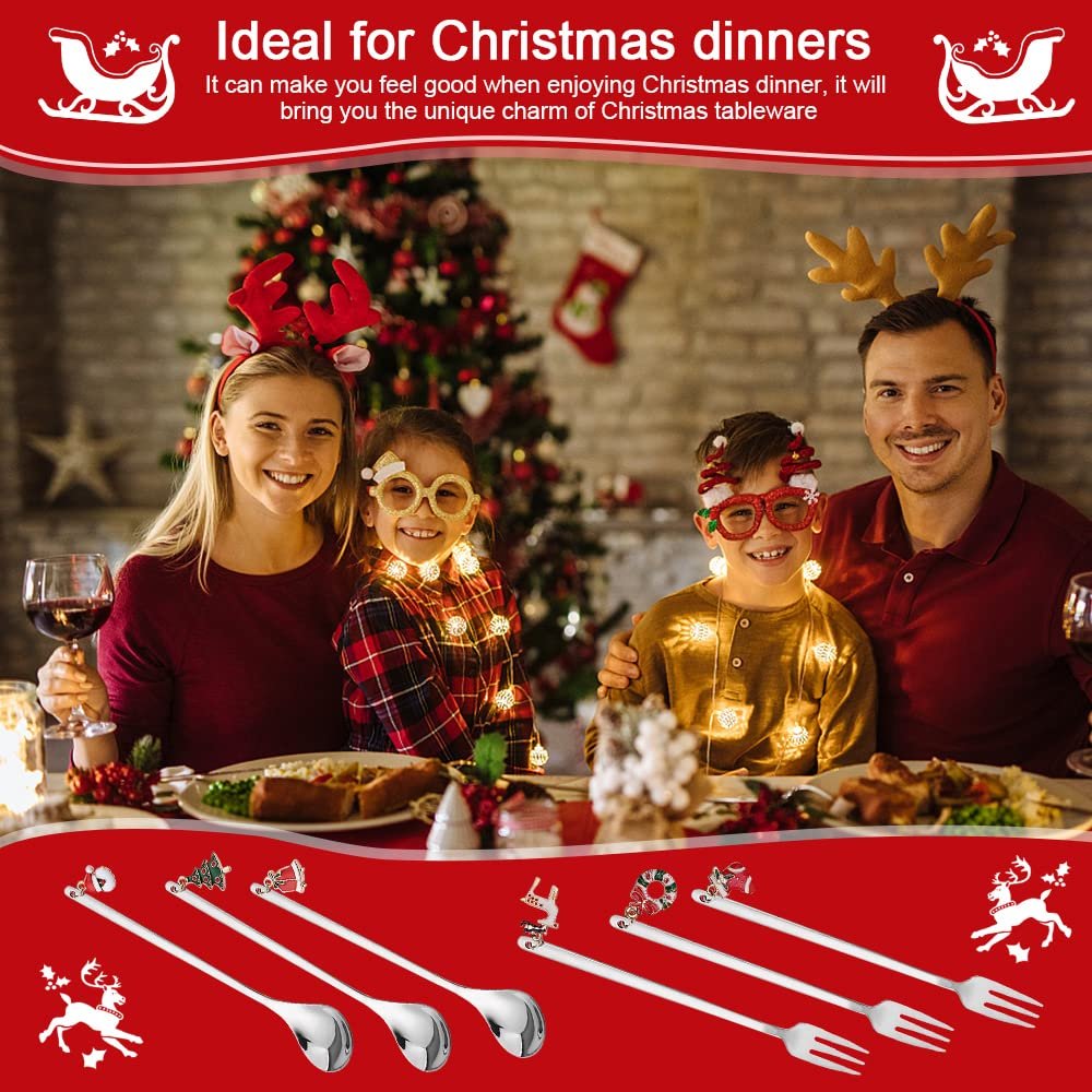 Набор вилок и ложек BUZIFU, 6 шт., 3 ложки и 3 вилки, из нержавеющей стали, фото №7 Набор вилок и ложек BUZIFU, 6 шт., 3 ложки и 3 вилки, из нержавеющей стали, фото №7