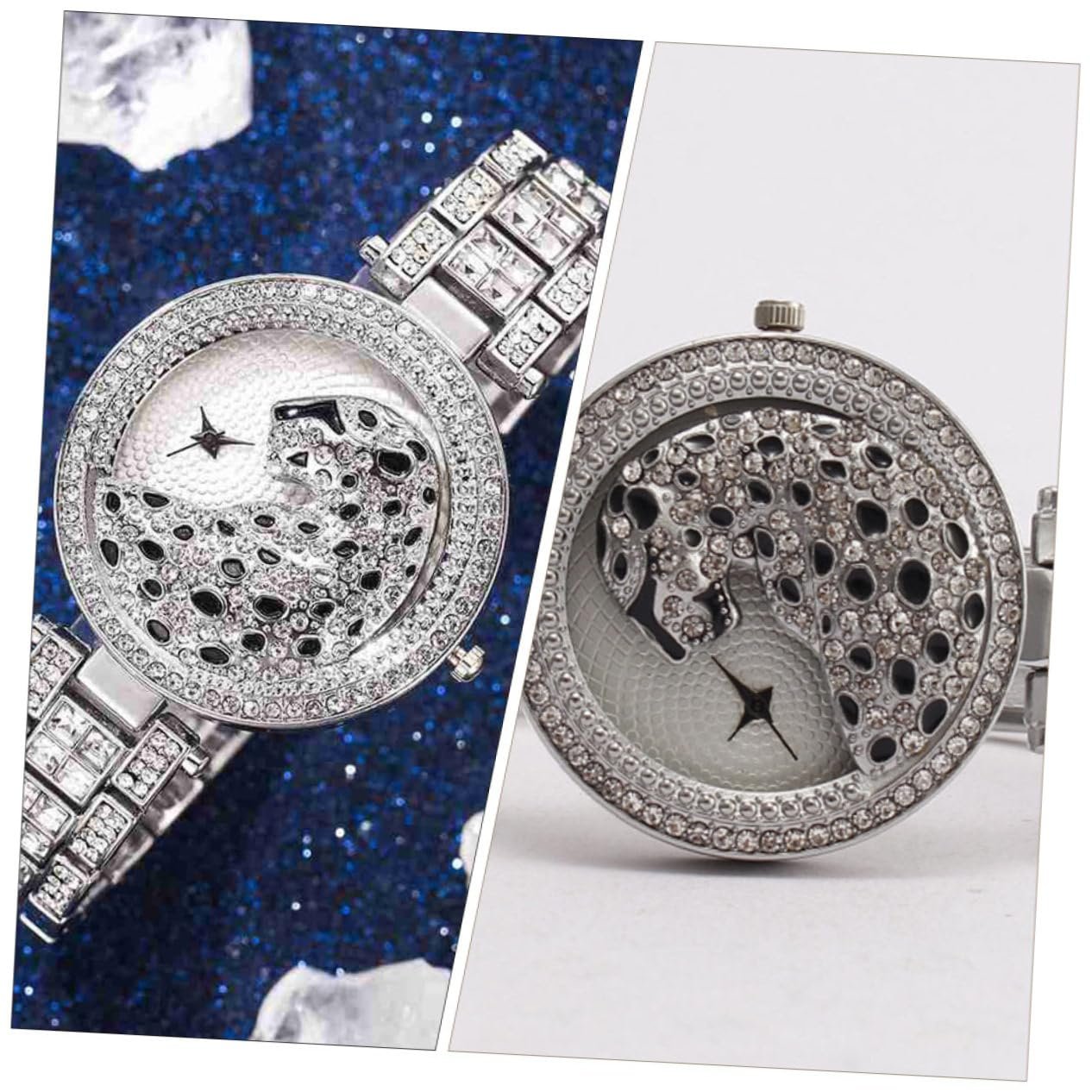 Женские часы LIFKOME со стразами, серебристый, фото №9