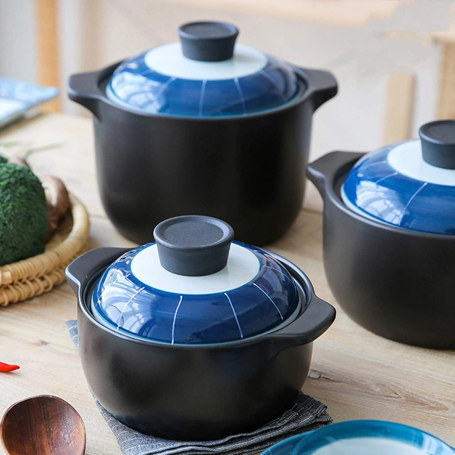 Каструля AIBAB Vintage керамічна, високотемпературна, для супу, емальована, 4 л, фото №5 Каструля AIBAB Vintage керамічна, високотемпературна, для супу, емальована, 4 л, фото №5