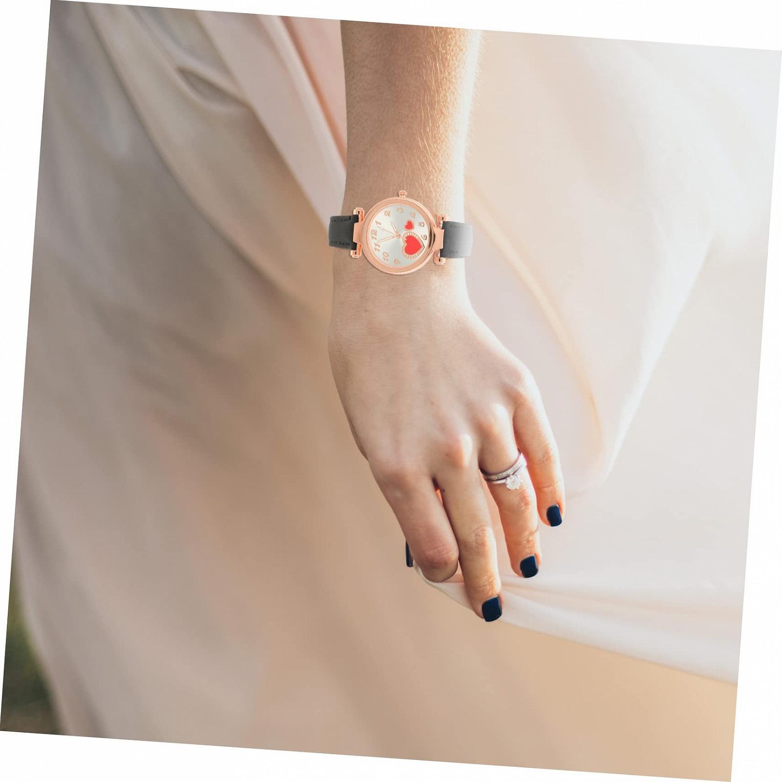 Женские часы Healvian Дизайн простой Ремешок коричневый Кварцевый, фото №4