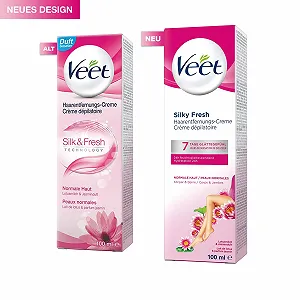 Крем для депиляции Veet Silk & Fresh 3 x 100 мл для нормальной кожи synthetic.ua - Фото 1