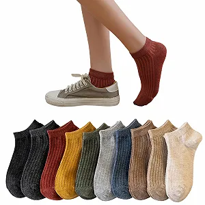 Жіночі шкарпетки Однотонні спортивні шкарпетки 10 пар - Фото 1