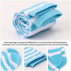 Женские носки DRESHOW выше колена, гетры в полоску, высокие гольфы synthetic.ua - Фото 1
