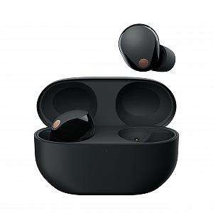 Навушники Бездротові Sony WF-1000XM5 Шумопоглинаючі Bluetooth Вставні Мікрофон До 24 Годин Роботи Батареї Швидка Зарядка IPX4 iOS & Android Сумісні - Чорний, Маленький - Фото 1