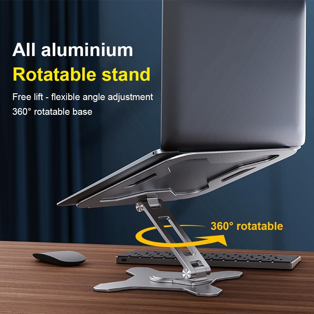 Подставка для планшета Boneruy складная, вращающаяся подставка для ноутбука, алюминиевый сплав, портативный для офиса, дома, школы, настольный, фото №5