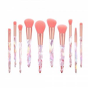 Набор кистей для макияжа Diamond Cosmetic, 10 шт, для теней, губ, основы, лица, глаз, кисть для глаз, кисть для теней - Фото 1