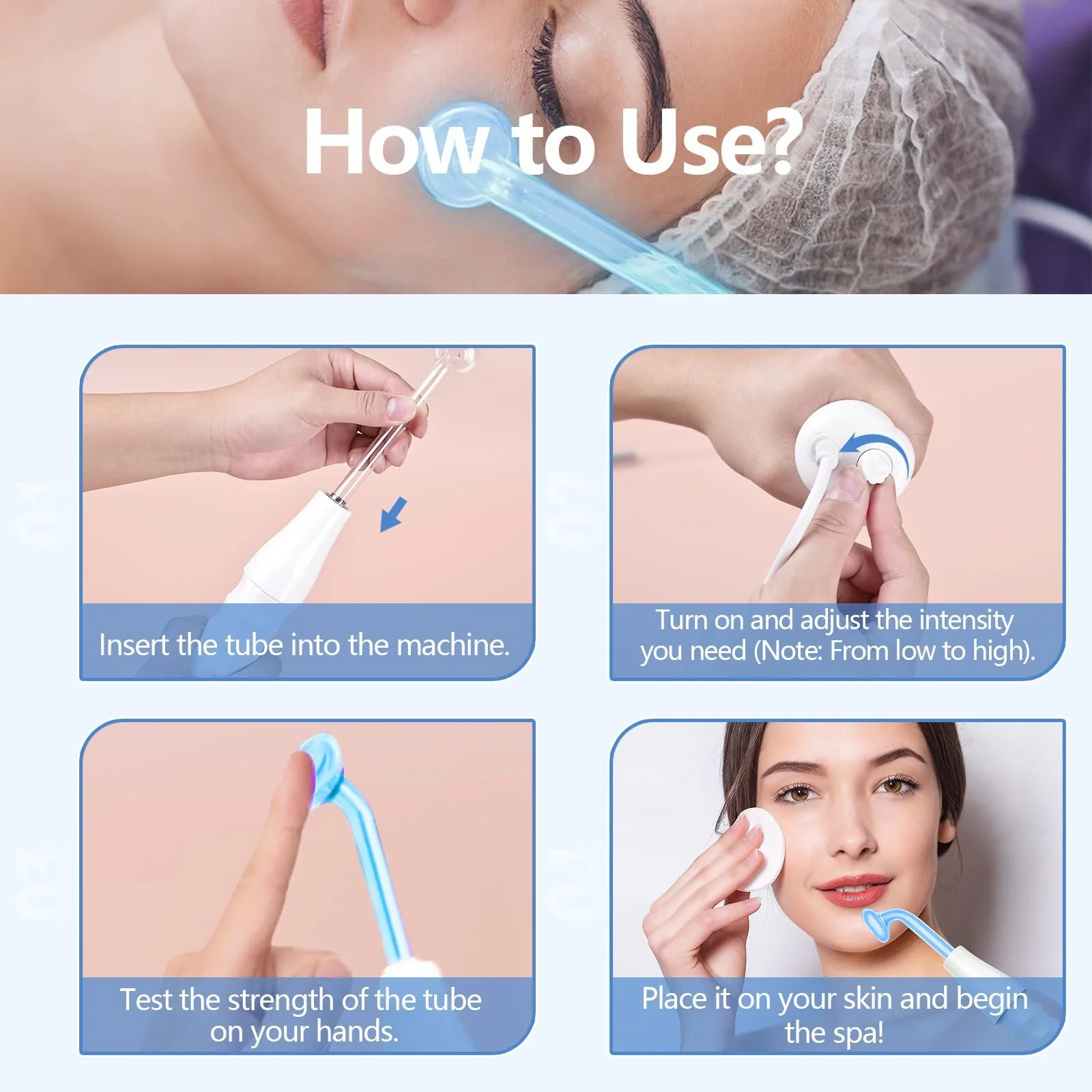 Апарат дарсонваль iklestar Face Machine з 4 насадками професійний для дому, фото №7