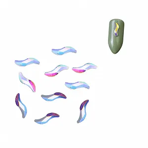 Стразы для ногтей Ipetboom Имитация кристаллов S-образная форма, 10 шт - Фото 1