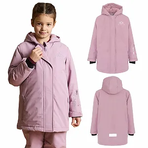 Детская лыжная куртка KADVA SKIRO JR с капюшоном, водонепроницаемая, ветрозащитная, карманы на молнии, регулируемые манжеты на липучках, со светоотражателями - Фото 1