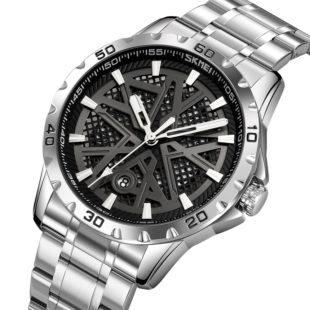 Годинник Skmei 9337SIBK Silver-Black, фото №2