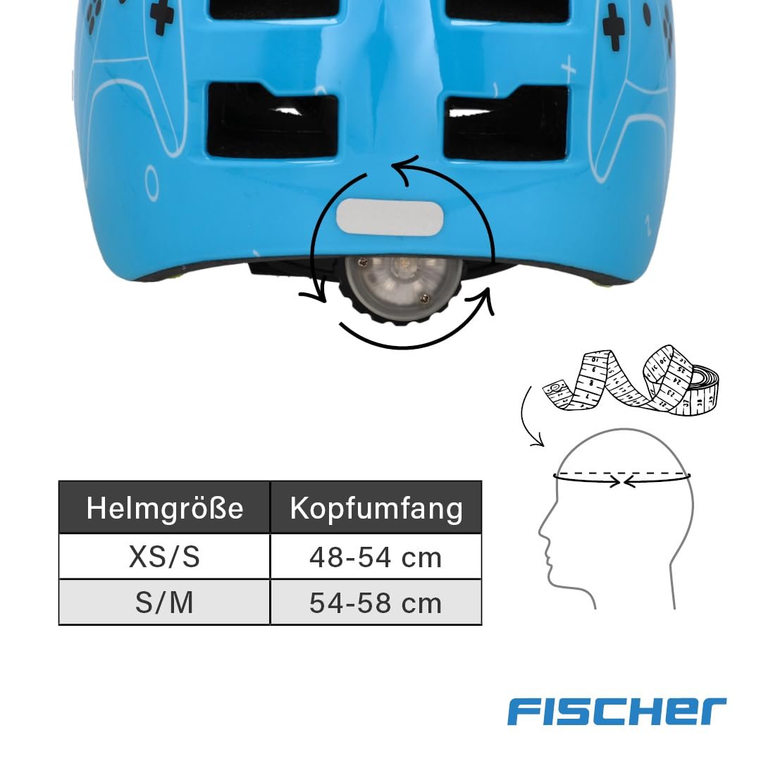 Шлем FISCHER BMX Детский Велосипедный С интегрированным LED задним фонарем, фото №9