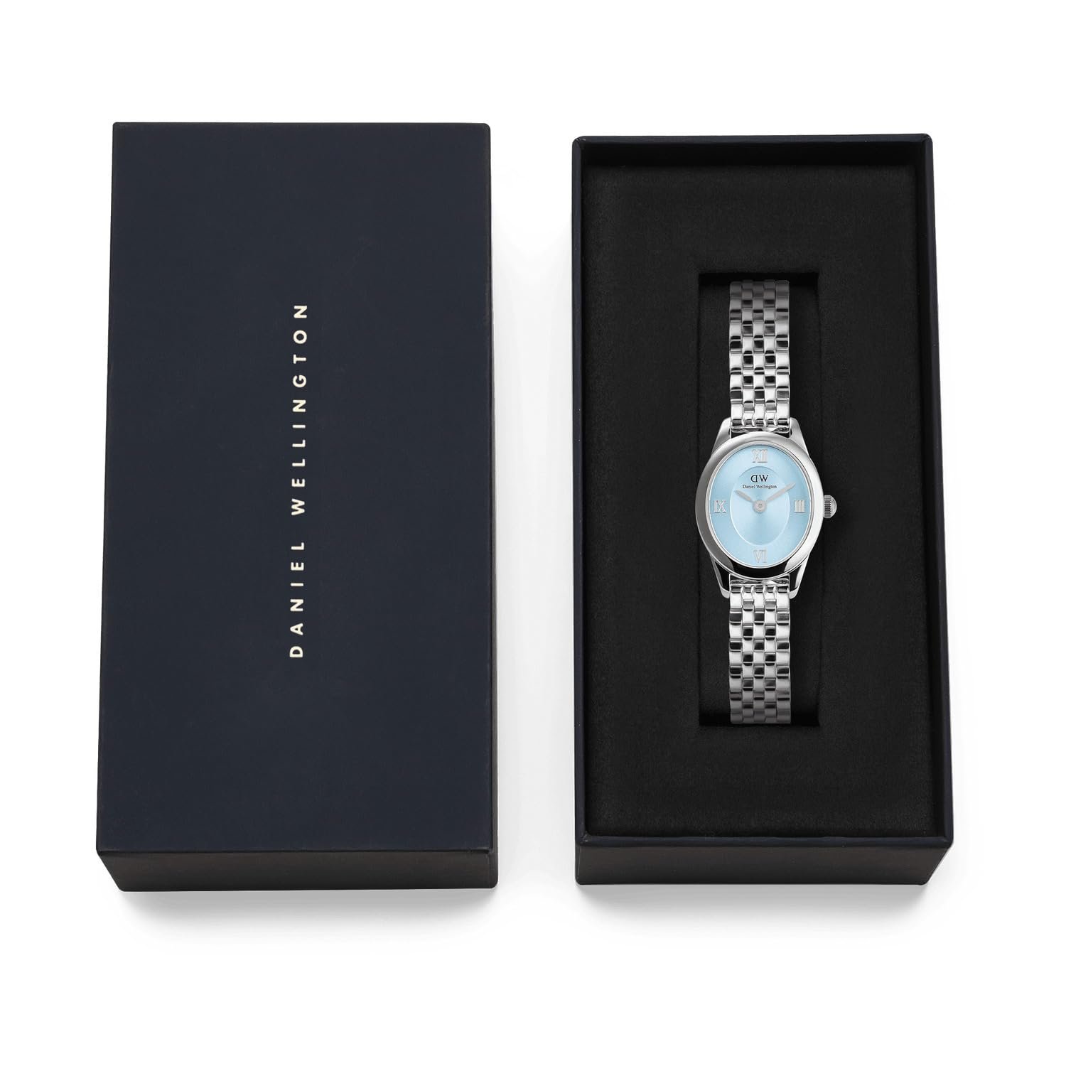 Годинник Daniel Wellington Ophelia One Size Нержавіюча сталь 316L Срібний, блакитний, розмір Unit, DW00100809-AMZUK, фото №6